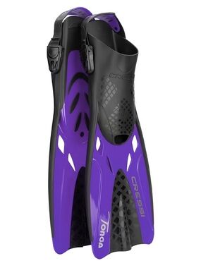 Cressi Tonga Women's Purple/Black Swim Fins - Athletic Snorkel Fin